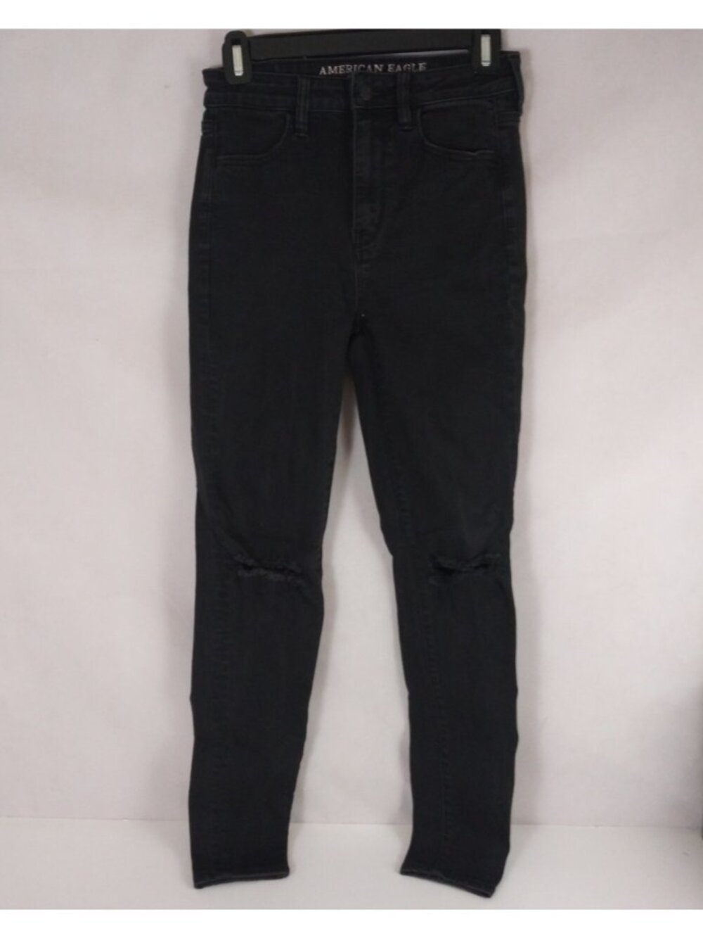 American Eagle Black Super Stretch Super Hi Rise Jeggings Women's Size 4